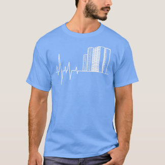 Architektonische Heartbeat-Häuser T-Shirt