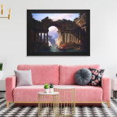 Architektonische Landschaft mit Kanal Leinwanddruck (Insitu (Wohnzimmer))