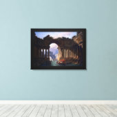 Architektonische Landschaft mit Kanal Leinwanddruck (Insitu (Holzboden))