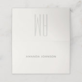 Architektonische Minimal-Hochzeit Platzkarte (Außenseite Aufgefaltet)