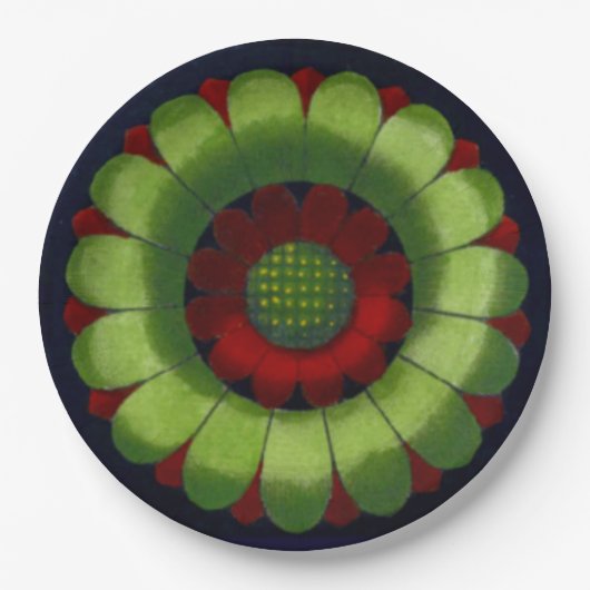 Architektonische Rosette Nr. 2 Pappteller (Vorderseite)