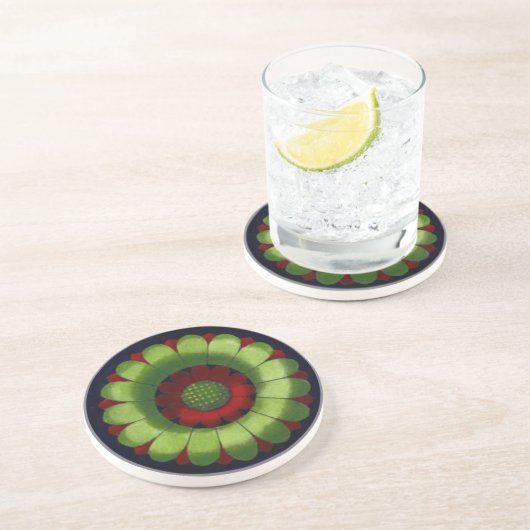 Architektonische Rosette Nr. 2 Sandstein Untersetzer (Seite)