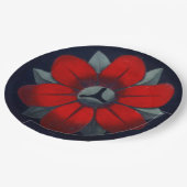 Architektonische Rosette Nr. 3 Pappteller (Schrägansicht)