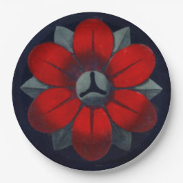 Architektonische Rosette Nr. 3 Pappteller