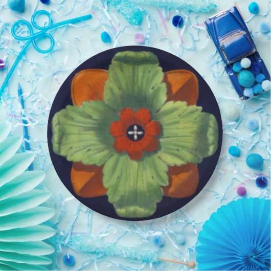 Architektonische Rosette Nr. 4 Pappteller (Party)