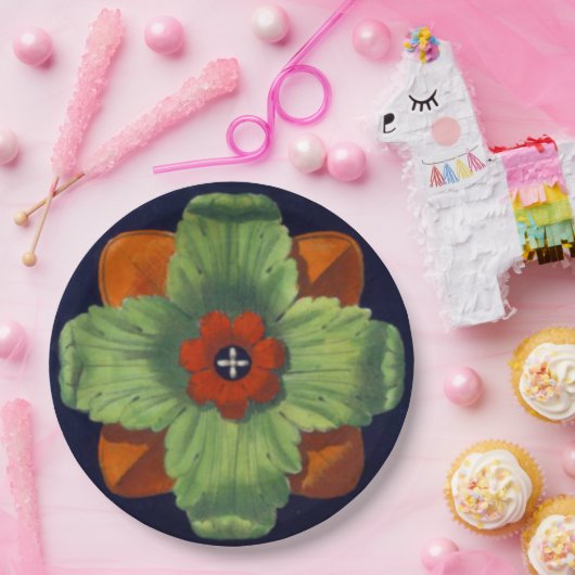 Architektonische Rosette Nr. 4 Pappteller (Party)