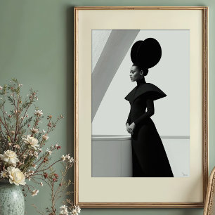 Architektonische Silhouette: Monochrome Avantgarde Poster