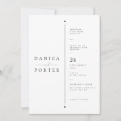 Architektonische Split-Layout-Hochzeit Einladung (Vorderseite)