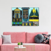 architektonische Struktur in Leinwand mit Stretchd (Insitu (Wohnzimmer))