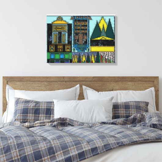 architektonische Struktur in Leinwand mit Stretchd (Insitu (Schlafzimmer))