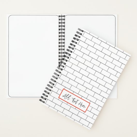 Architektonische U-Bahn-Tile Moderner Klassischer Notizblock (Innen)