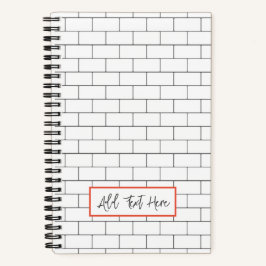 Architektonische U-Bahn-Tile Moderner Klassischer  Notizblock