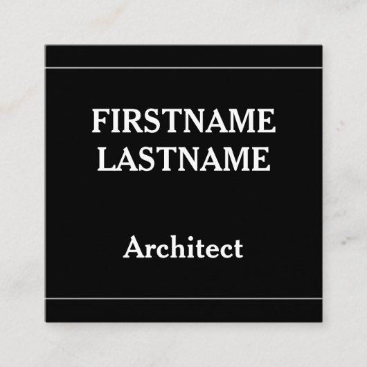 Architektonische Visitenkarte (Vorderseite)