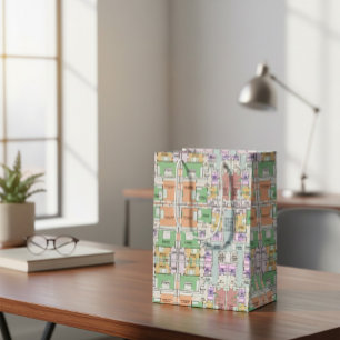 Architektonischer mehrstöckiger Gebäudegrundriss  Mittlere Geschenktüte