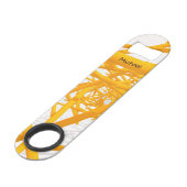 Architektonischer Raum mit leuchtender geometrisch Speed Flaschenöffner (Vorderseite Schrägansicht)