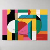 Architektonischer Rhythmus - Farbe & Kurve Geometr Poster (Vorne)