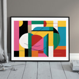 Architektonischer Rhythmus - Farbe & Kurve Geometr Poster