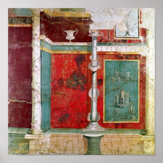 Architektonisches Detail mit Landschaft Poster (Vorne)
