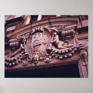 Architektonisches Detail Theater, Brooklyn, Vintag Poster