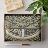 Architektonisches Gold und schwarzes Dekopapier Seidenpapier (Geschenk)