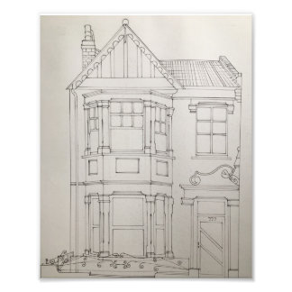 Architektonisches Haus Fotodruck
