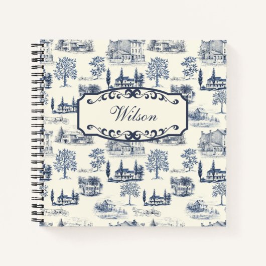 Architektonisches Städtchen Personalisiert Notizblock (Vorderseite)