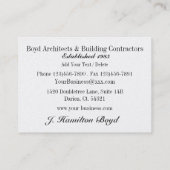 Architektur / AN / Builder Card - SRF Visitenkarte (Rückseite)