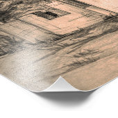 Architektur Antike orthodoxe Kirche Zeichnend Kuns Fotodruck (Ecke)