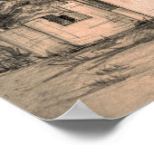 Architektur Antike orthodoxe Kirche Zeichnend Kuns Poster (Ecke)