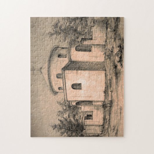 Architektur Antike orthodoxe Kirche Zeichnend Kuns Puzzle (Vertikal)