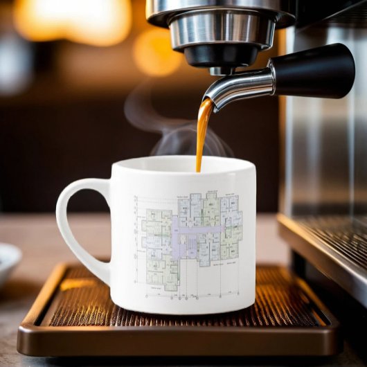 Architektur-Blueprint  Espressotasse