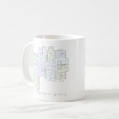 Architektur-Blueprint  Kaffeetasse (Vorderseite Links)