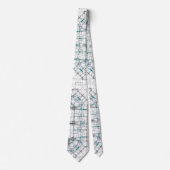 Architektur-Blueprint-Muster Herren-Schlips Krawatte (Vorderseite)
