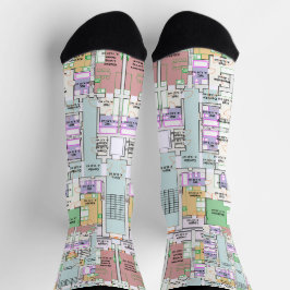 Architektur-Blueprint-Muster Herren-Socken Socken