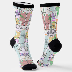 Architektur-Blueprint-Muster Herren-Socken Socken