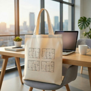 Architektur-Blueprint-Tragetasche Tragetasche
