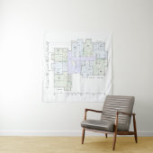 Architektur-Blueprint Wandteppich (Beispiel)