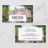 Architektur der Aquarellmalerei auf der Steinbrück Visitenkarte (Vorne/Hinten)