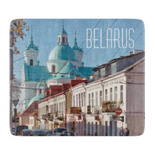 Architektur der belarussischen Gordno-Stadt Schneidebrett
