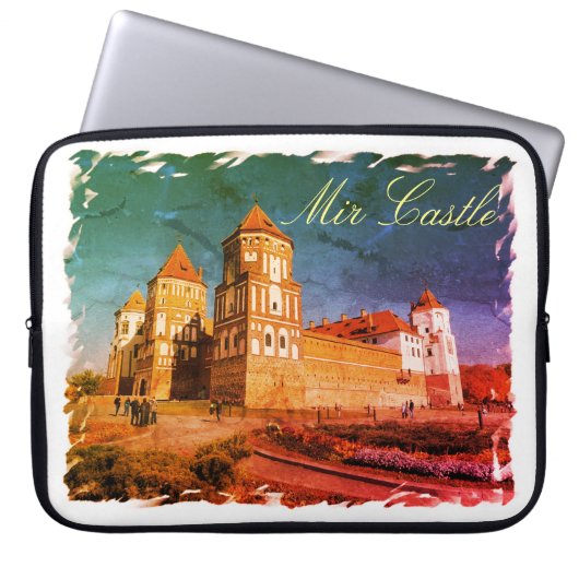 Architektur der Burg Belarus Mir Laptop-Sieb Laptopschutzhülle (Vorderseite)