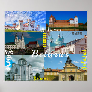 Architektur der Burg Weißrussland Minsk Grodno Mir Poster