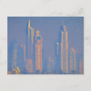 Architektur der Kunst von Dubai Postkarte