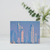 Architektur der Kunst von Dubai Postkarte (Stehend Vorderseite)