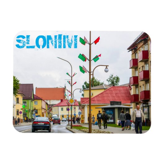 Architektur der Stadt Belarus Slonim Magnet (Horizontal)