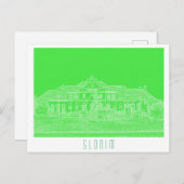 Architektur des belarussischen Bahnhofs Postkarte (Vorne/Hinten)