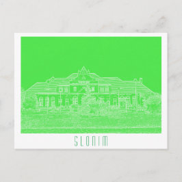 Architektur des belarussischen Bahnhofs Postkarte