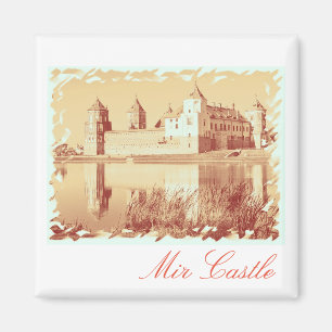 Architektur des Schlosses Weißrussland Mir Gemälde Magnet