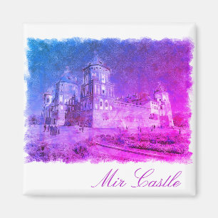 Architektur des Schlosses Weißrussland Mir Gemälde Magnet