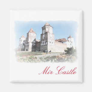 Architektur des Schlosses Weißrussland Mir Gemälde Magnet