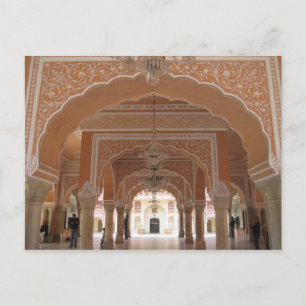 Architektur des Stadtpalastes Jaipur Postkarte